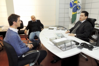 Gugu Bueno com Alci Rotta Júnior e Edson José de Vasconcelos