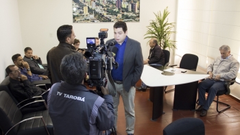 Gugu Bueno recebeu a imprensa para falar sobre o projeto