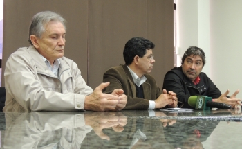 Vereadores Luiz Frare, Robertinho Magalhães e Paulo Porto