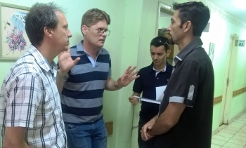 Vereador Carlinhos e secretário Griep em visita às UBS´s|