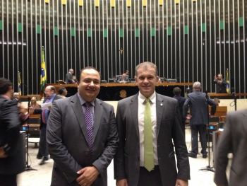 João Paulo em Brasília, com o deputado Evandro Roman
