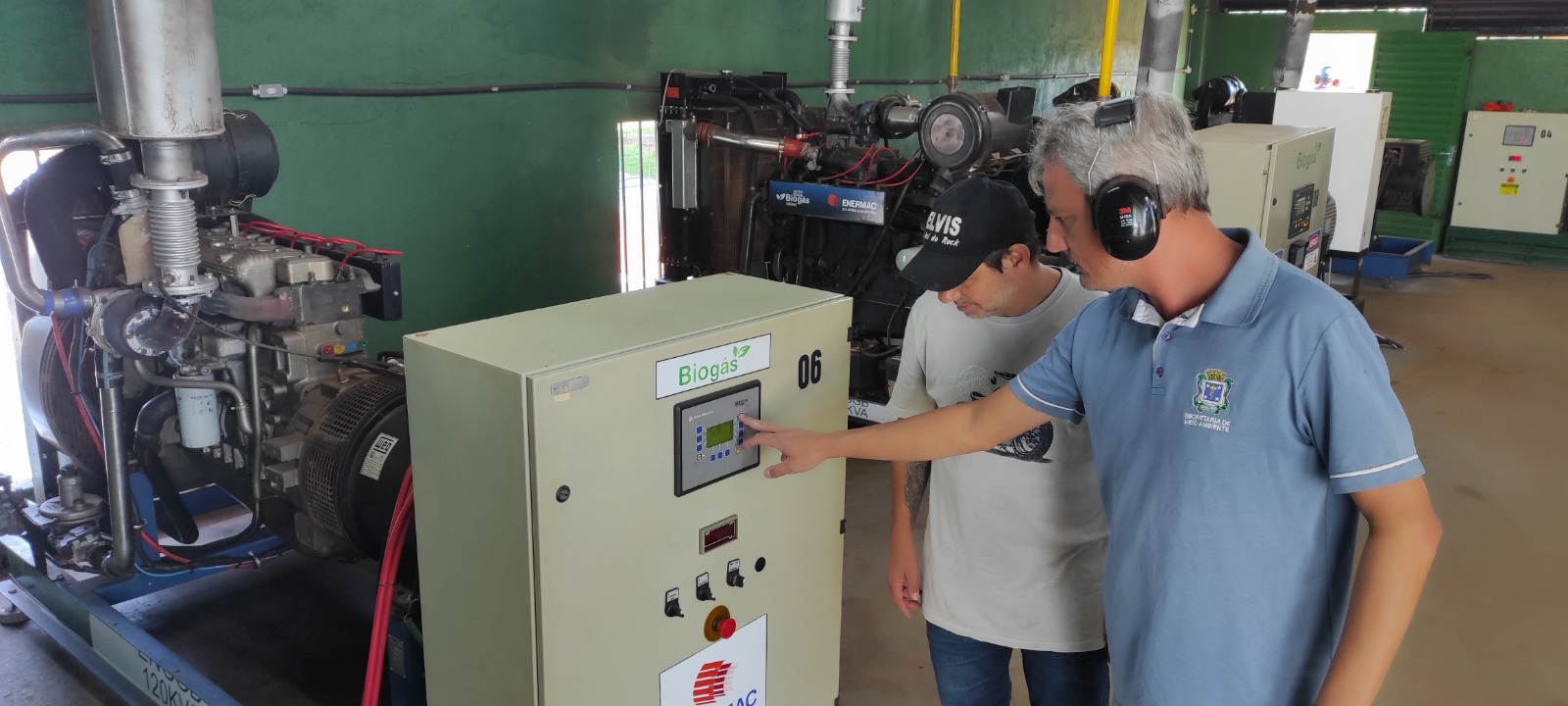 Serginho Ribeiro esteve na usina para conhecer pessoalmente o sistema de geração de biogás