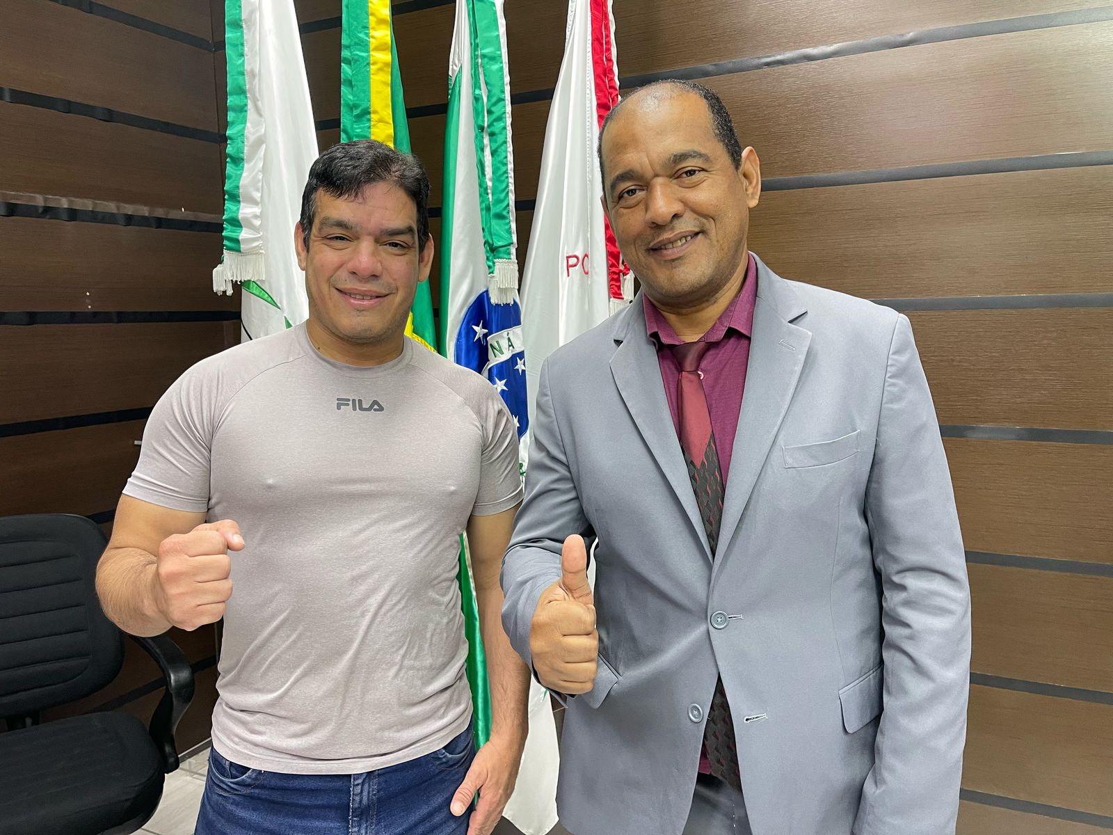 Jônatas Moraes e o vereador Policial Madril