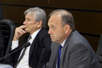 Vereadores Luiz Frare e Jaime Vasatta