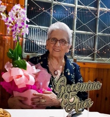 A pastora Giacomina Dal Molin, em seu último aniversário, dia 28 de novembro de 2018