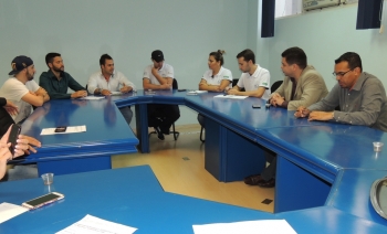 Presidente Gugu Bueno na Acic, com empresários do Núcleo Setorial de Academias