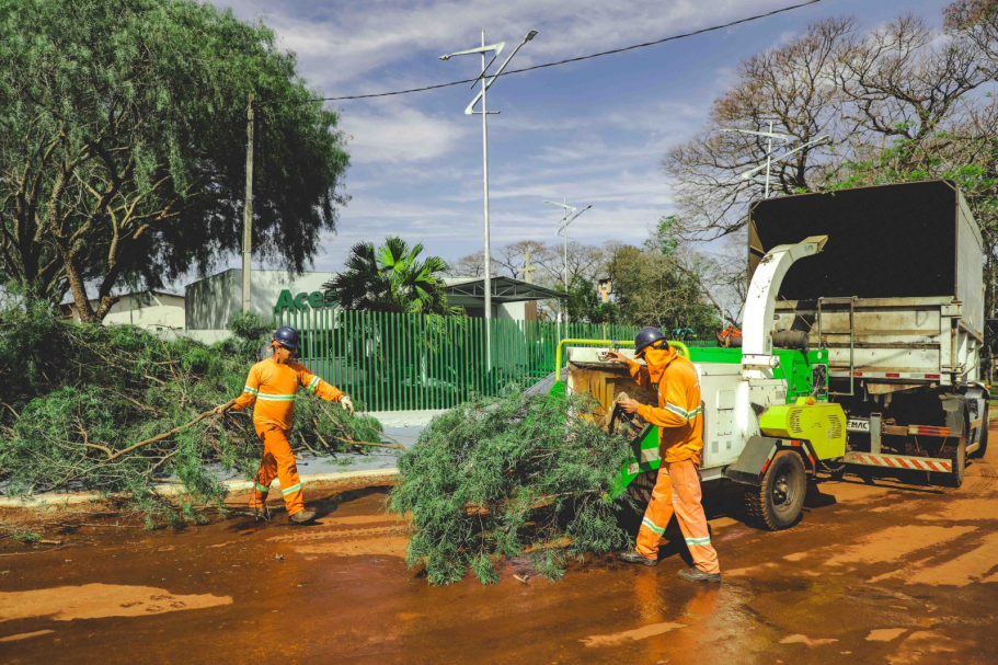 Prefeitura realiza poda de árvores no distrito do Rio do Salto