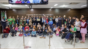 Delegação de paratletas recebe a homenagem da Câmara, proposta por Romulo Quintino