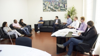 Reunião no gabinete do vereador Gugu Bueno