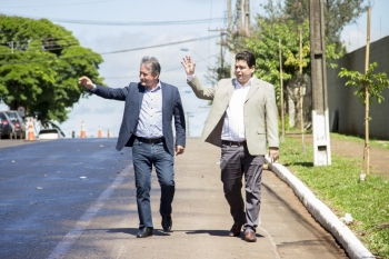 Prefeito e presidente da Câmara foram vistoriar as obras|