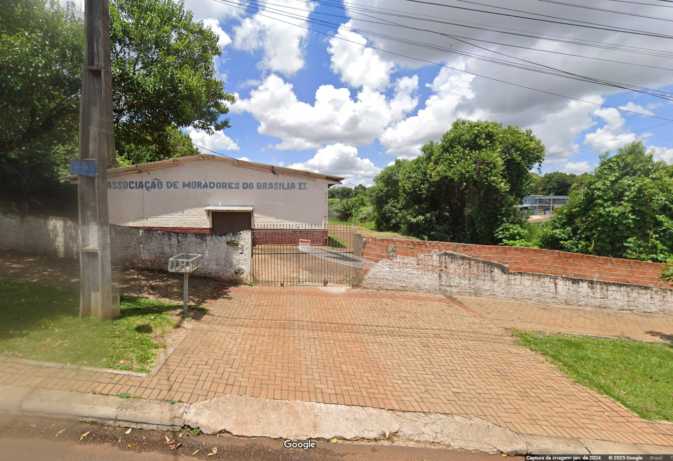 Entrada do Salão Comunitário Brasília II, onde foi feita apreensão de drogas