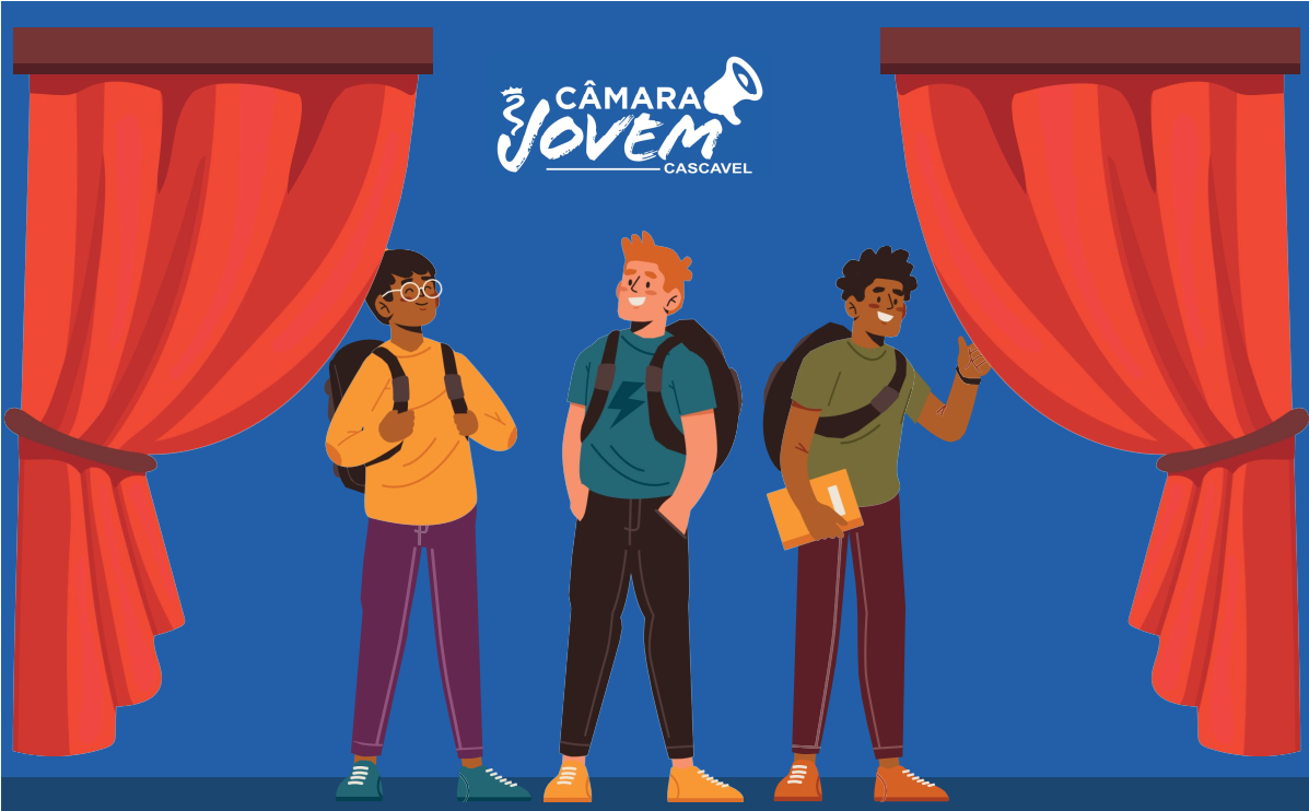 Arte do material de divulgação da Câmara Jovem 2025