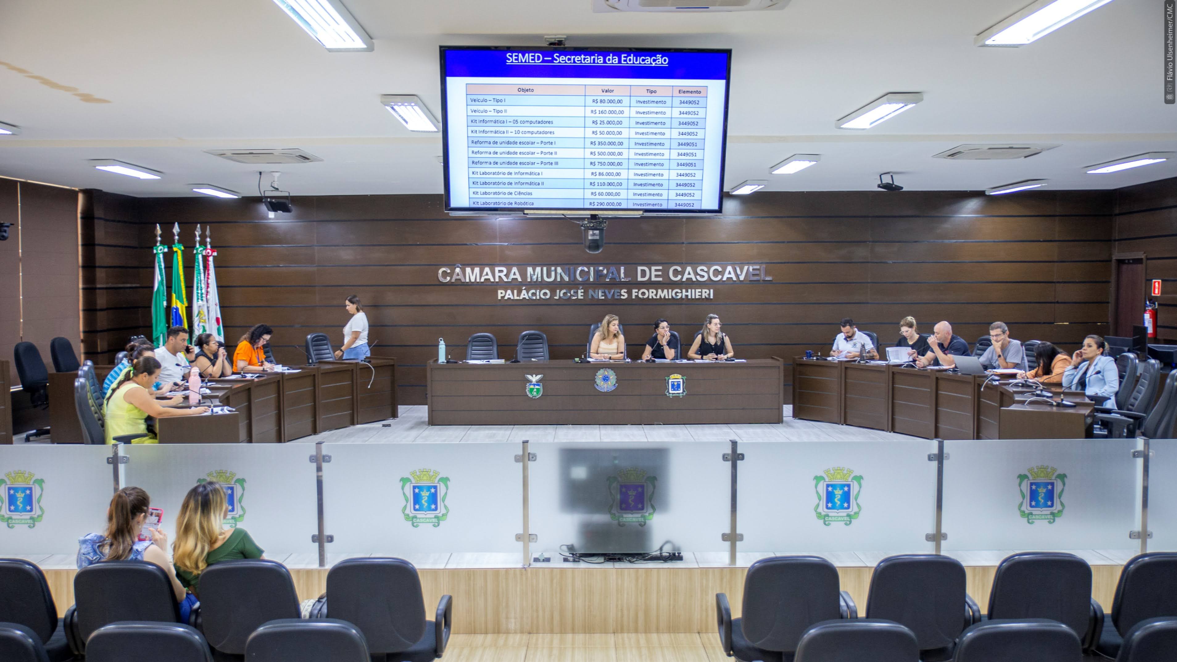 Cada secretário apresentou um “cardápio” com as ações necessárias para sua pasta; na foto, a apresentação da Semed