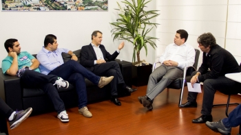 Palestrante foi recebido no gabinete do presidente