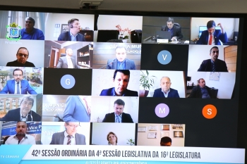 Vereadores aprovaram os projetos e uma emenda durante sessão virtual